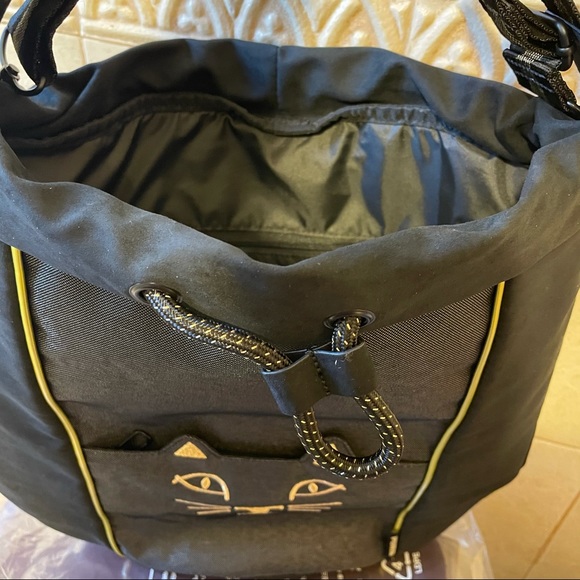 NWT PUMA x CHARLOTTE OLYMPIA BLACK CAT BUCKET BAG Case Purse Tote Strap NEW - Picture 7 of 12
